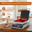Mini machine à crêpes et muffins commerciale à 25 trous commerciale - couvercle antiadhésif, diamètre de 1,8 po, température réglable de 50 à 300 ° C, chauffage rapide - prise américaine