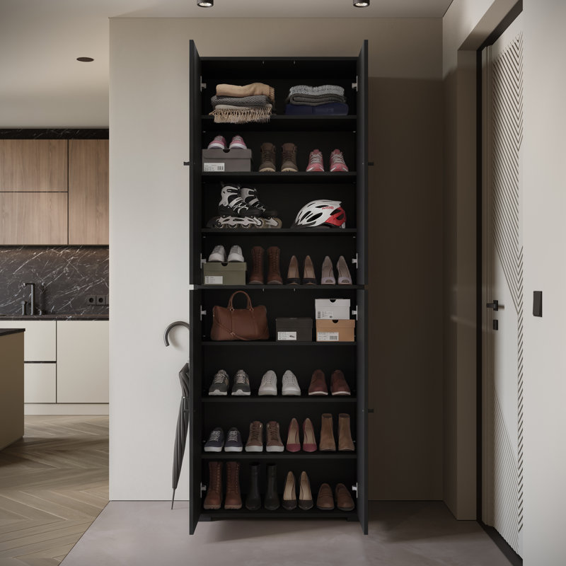 Temia Laminate Wardrobe, Black