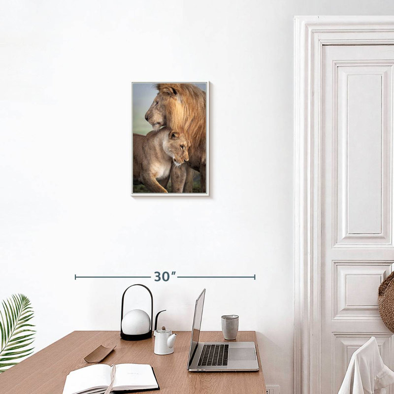 Amour sauvage, Cadre flottant blanc, 13" x 19"