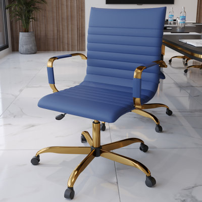 Chaise de bureau en cuir Sorrells