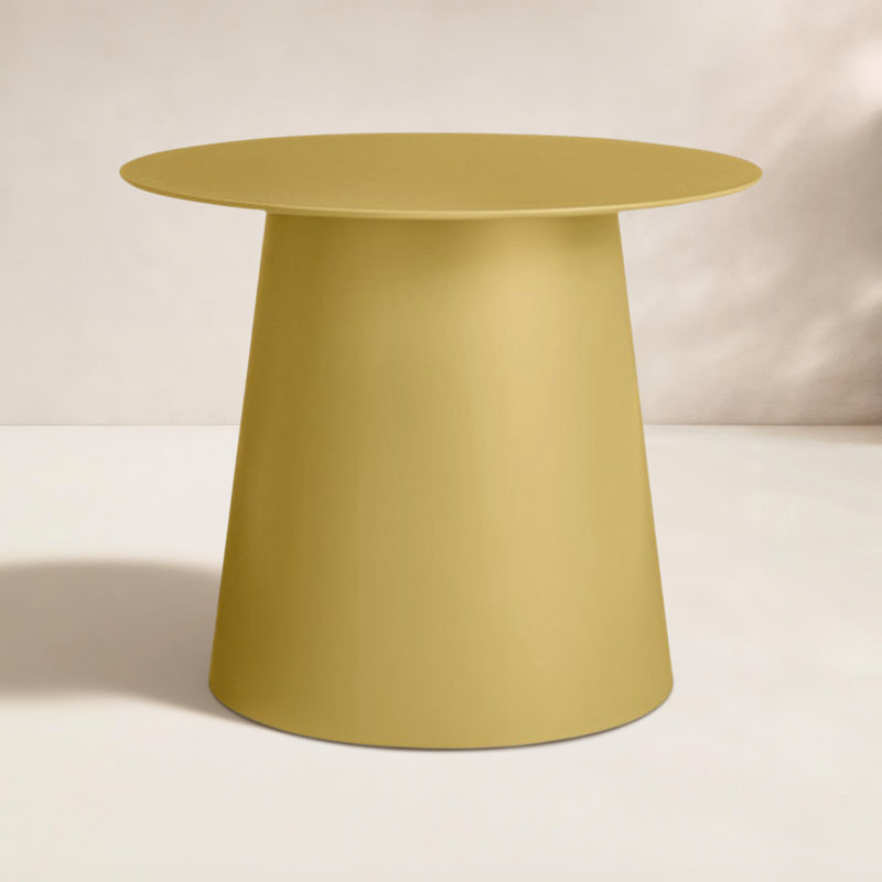 Circula End Table, Ochre, 12" H x 15" W x 15" D
