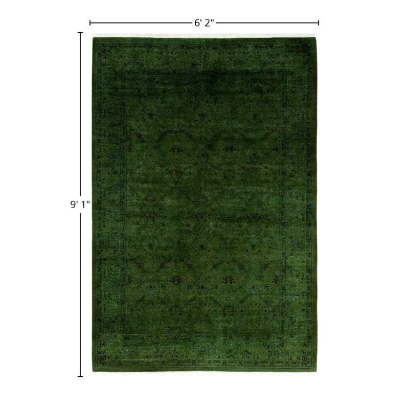 Huckstep One-of-a-Kind 6' 2" X 9' 1" Wool Area Rug Green
