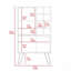 Bar Cabinet, Eight Built-In Wine Rack, Single Door