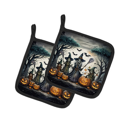 Paire de porte-casseroles Witches Spooky Halloween