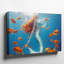 Toile sirène et harmonie poisson rouge-674655478