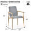 Chaise de salle à manger d'extérieur 2 pièces Modena