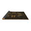 Tapis brun/noir en laine-215176558