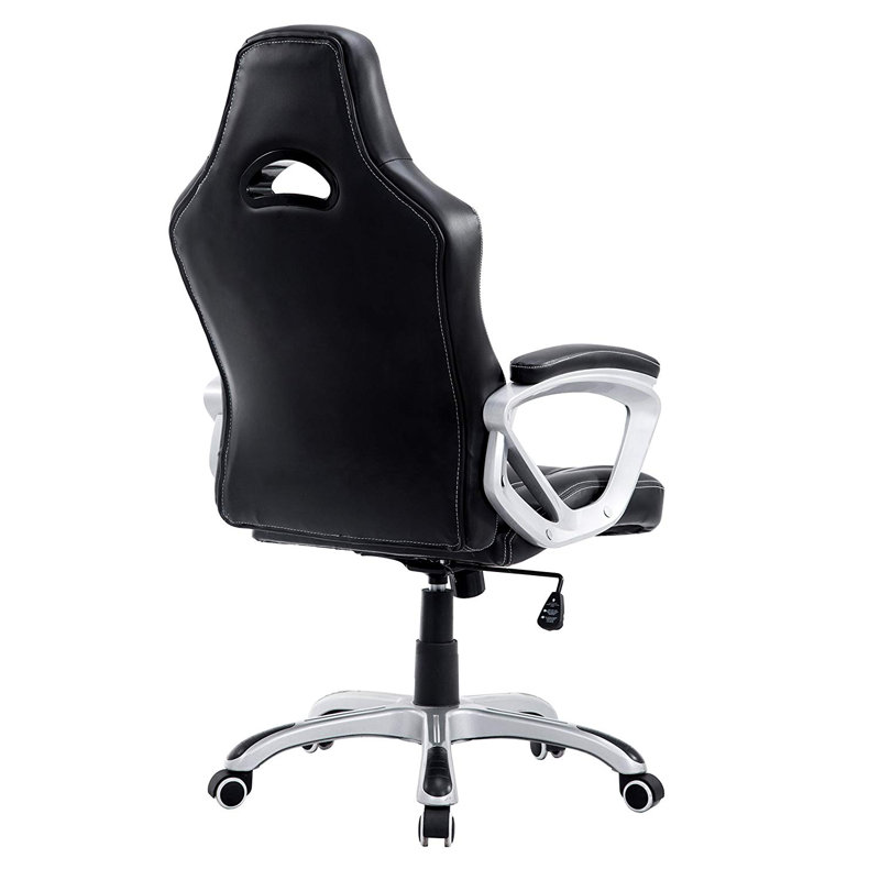Zipcode Design Oxley Faux Leather Swiveling PC & Racing Game Chair, Black