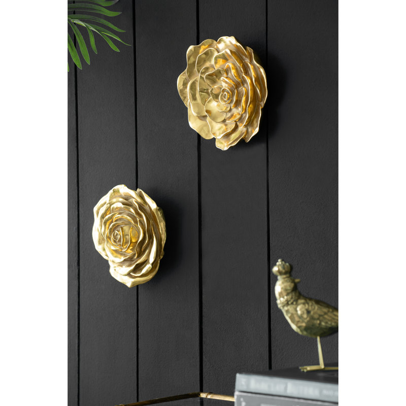 Uma Gold Rose Hanging Wall Accents
