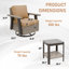 Ensemble 2 pièces de chaises de patio pivotantes en osier avec table d'appoint-120465007