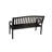Black Iron Arch Garden Bench
