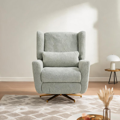 Fauteuil inclinable de salon avec siège pivotant à 360 degrés et bouton-poussoir, siège rembourré, largeur de 33 pouces
