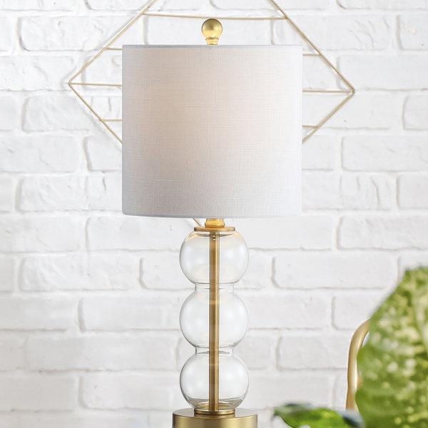 251 First Uptown Brass Stacked Crystal One-Light Table Lamp