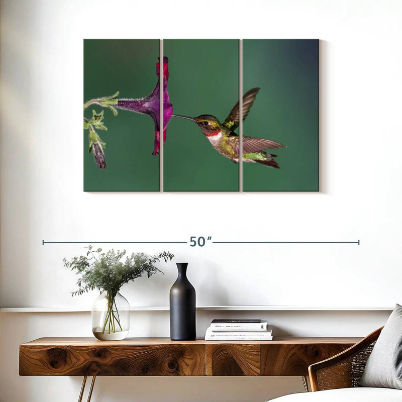 Nectar Brampt suçant un colibri, H 24 po x l 38 po
