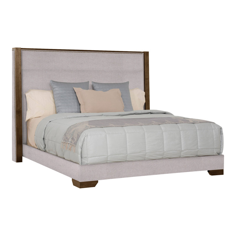 Thom Filicia Home Upholstered Bed, Tuck Cobalt, Hampton, Queen