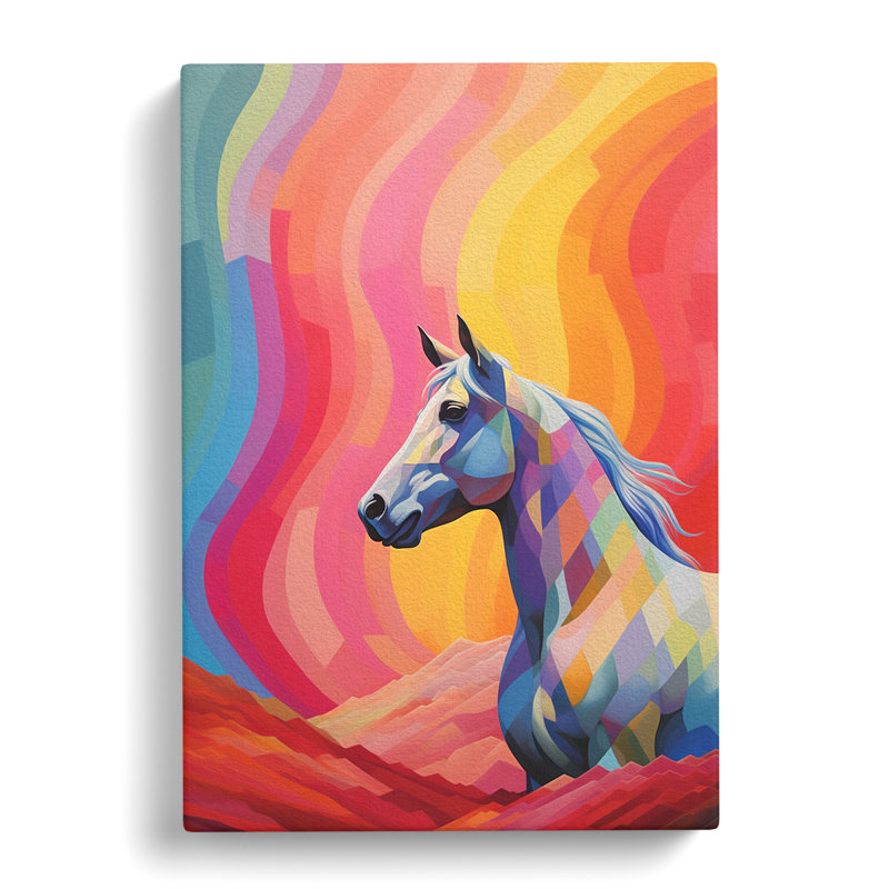 Horse Colour Field Art No.2 - No Frame Print, 76cm H x 50cm W x 3cm D
