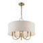 Lustre tambour 5 lumières à abat-jour Raymond-1085826019