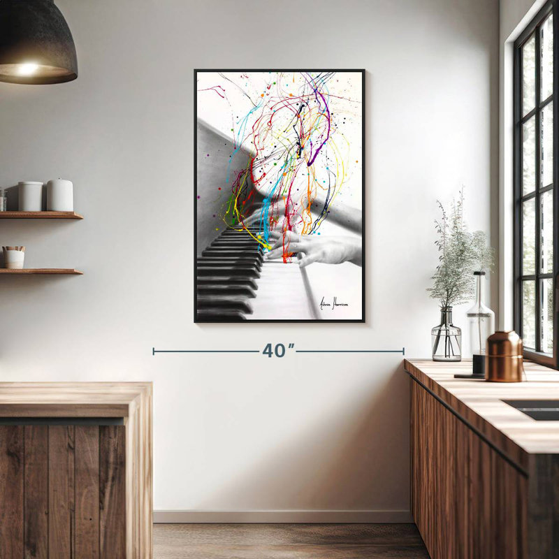 Piano Performance, Floating Frame Black, 27" x 40"