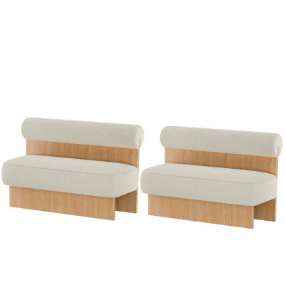 Larrinaga Cotton Blend Upholstered Bench