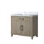 Meuble-lavabo simple avec plateau en marbre