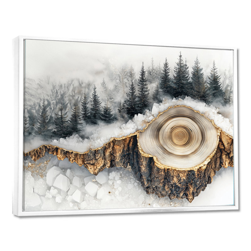 Giovany - Landscapes Wall Art, H 24 po x l 32 po, Cadre flottant, Blanc