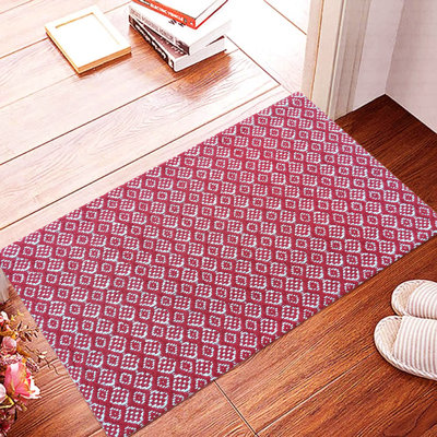 Cotton Woven Kitchen Standing Mat 18"X30" | Cushioned Anti-Fatigue Rug | Anti-Skid Non-Slip Floor Mat For Kitchen, Laundry & Standing Desk