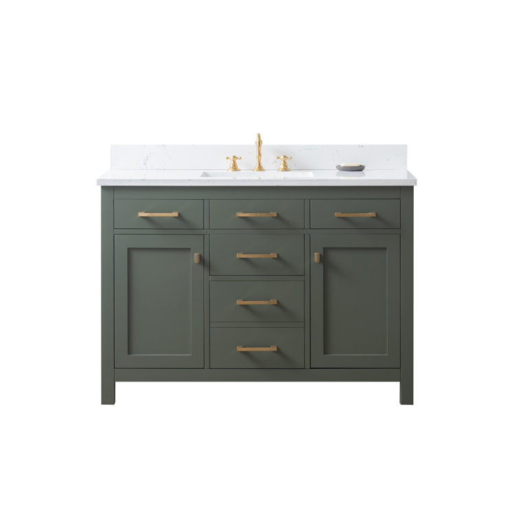 Ajhane 48'' Single Bathroom Vanity with Engineered Stone Top