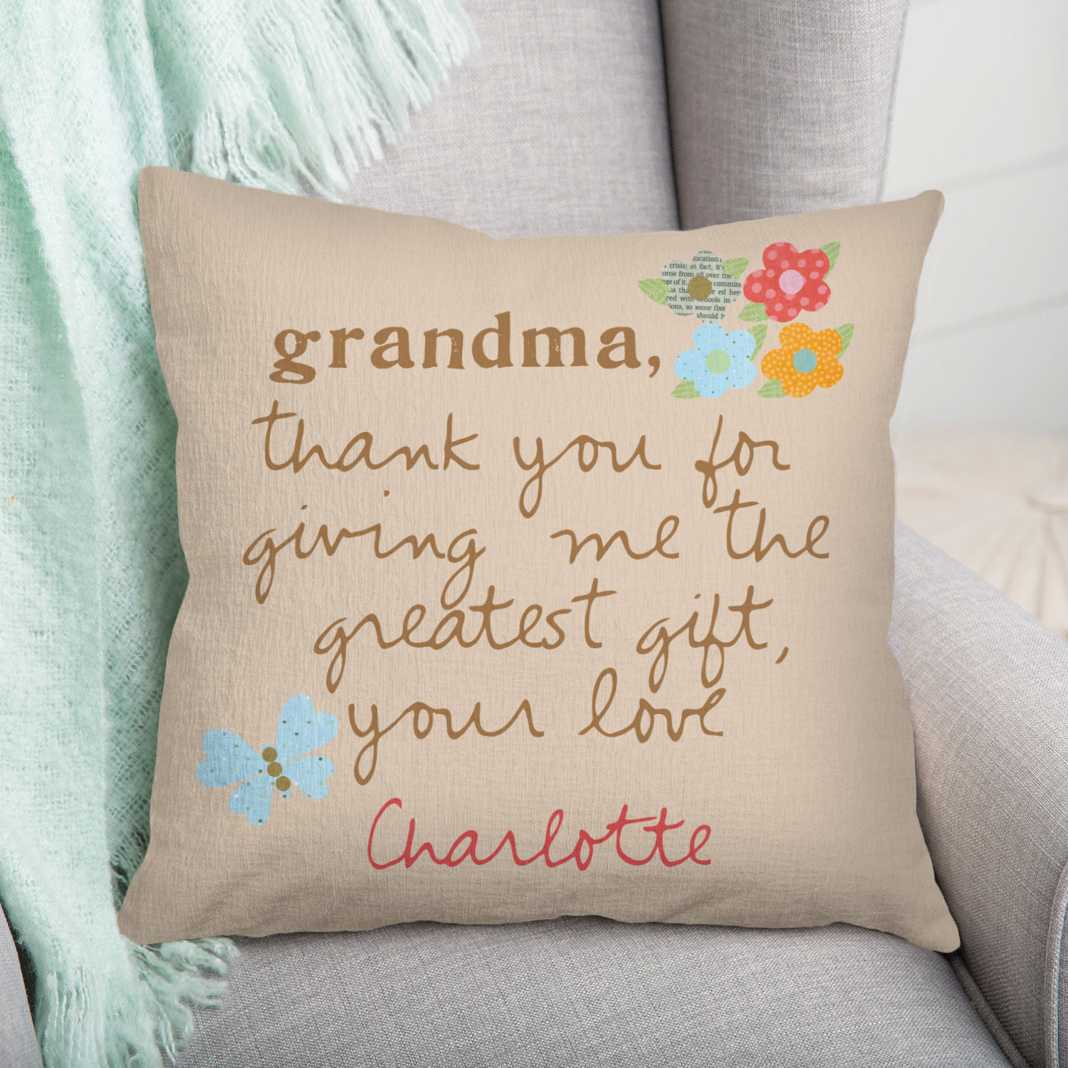 Grandma store throw pillow