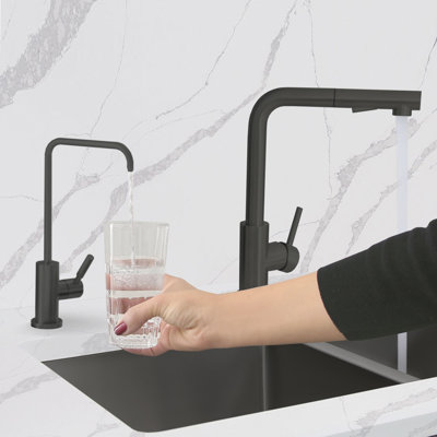 STYLISH Single Handle Pull Down Stainless Steel Kitchen Faucet with Cold Water Tap