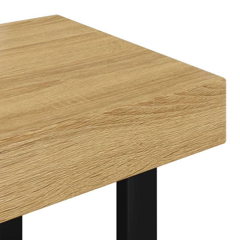Diamondville Frame Coffee Table, Light Brown/Black, 40cm H x 90cm W x 45cm D