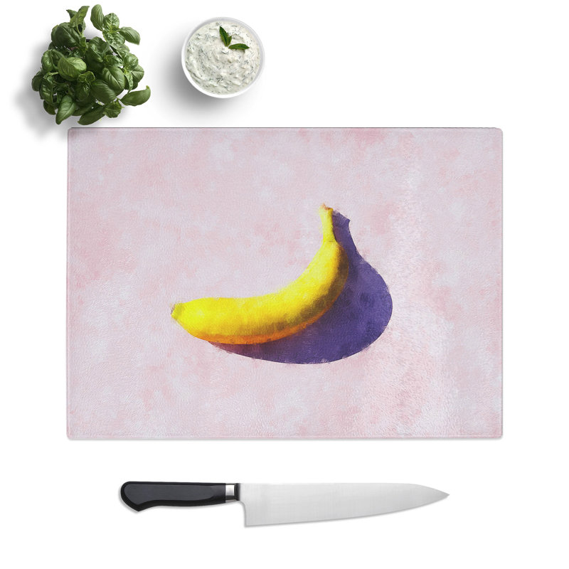 Tempered Glass the Banana Chopping Board, 20 cm x 28.5 cm