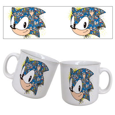 Sonic - Pixelated Face 20oz. Camper Mug