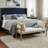 Elora Upholstered Bench With Turned Legs & Side Cushions-119625511