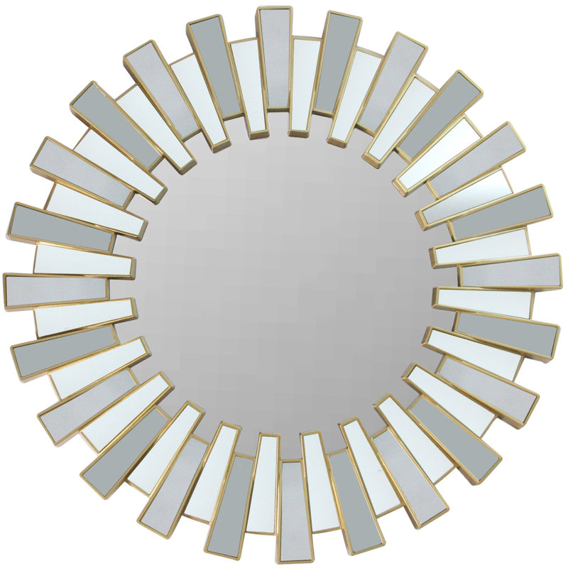 Miroir mural rond 25,5 po, Or