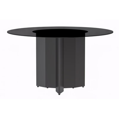 Jabez Round Stone Top Metal Base Dining Table