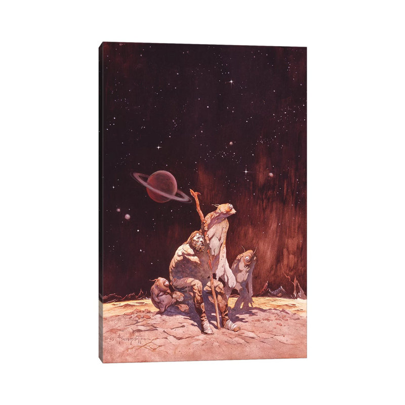 «Stranded» par Frank Frazetta, impression sur toile tendue, H 18 po x l 12 po x 1,5 po