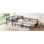 Lit superposé triple détachable avec garde-corps, structure en métal robuste et configuration simple convertible pour les familles en pleine croissance.