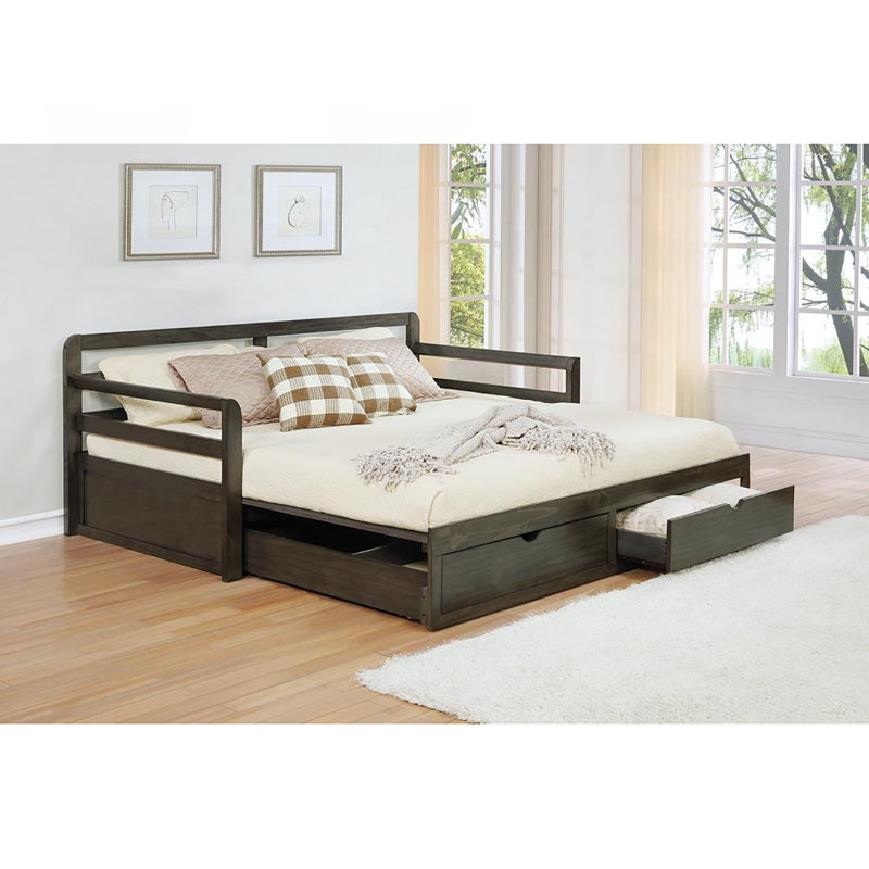 Annaya Daybed with Trundle in Gray