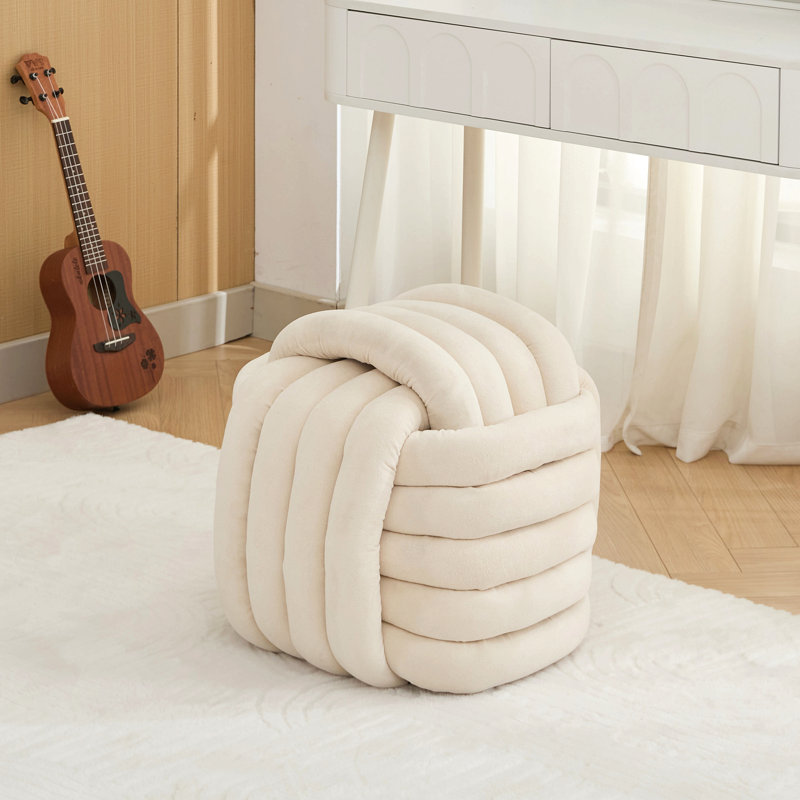 Repose-pieds en tissu Chenille
