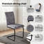 Cantilever Dining Chairs Set, Diamond Tufting with Ergonomic High Back - Modern Grey Fabric Kitchen Chairs for Dining Room, Home and Kitchen-1038826483