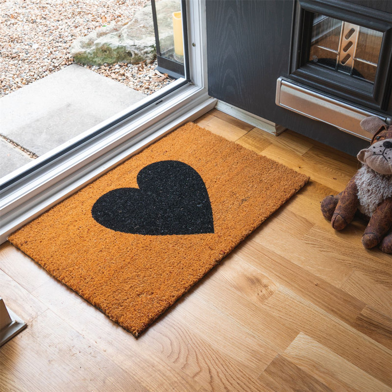 Nicola Spring - Coir Door Mat, 1, Black, 1.6cm H x 60cm L x 40cm W