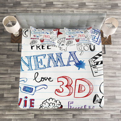 Afrina No Pattern Bedspread with Pillow Shams