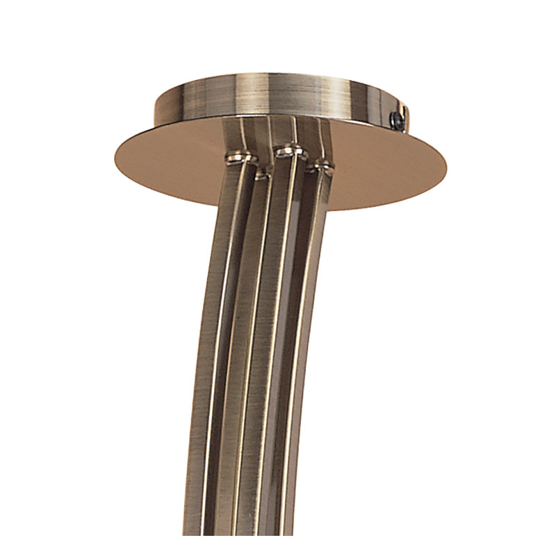 Cottone 8 - Light Geometric Chandelier, Antique Brass