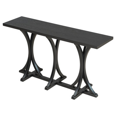 Farmhouse Entryway Table with Slender Curved Legs