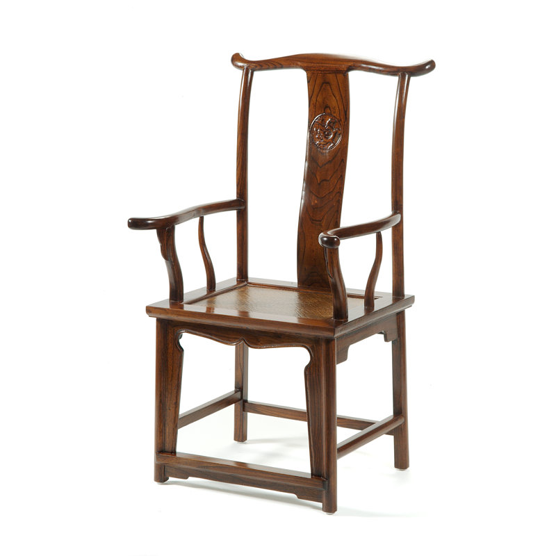 Hangzhou Queen Anne Back Armchair, Warm Elm