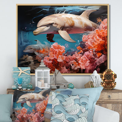 Dauphin éternel dansant sur toile