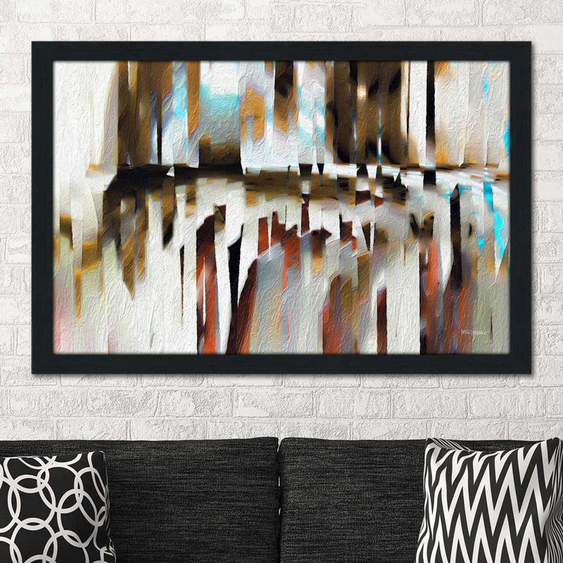 «Matthew 16:24 Follow Jesus» par Mark Lawrence - reproduction imprimée, H 27,5 po x l 39,5 po x P 0,75 po, Cadre espresso