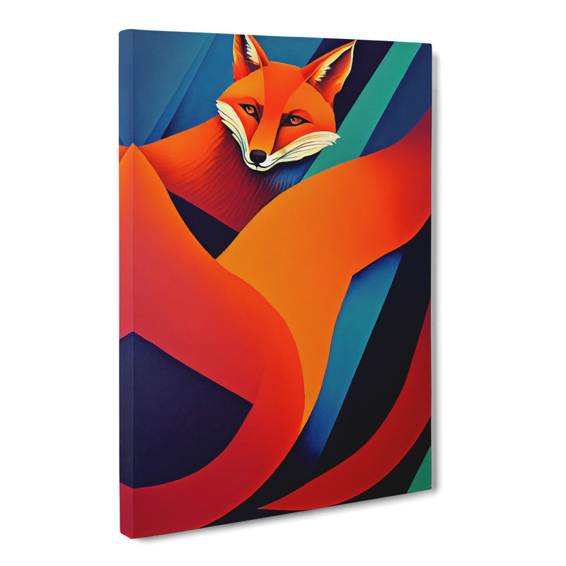 Fox Gouache - Wrapped Canvas, 50cm H x 35cm W x 3cm D