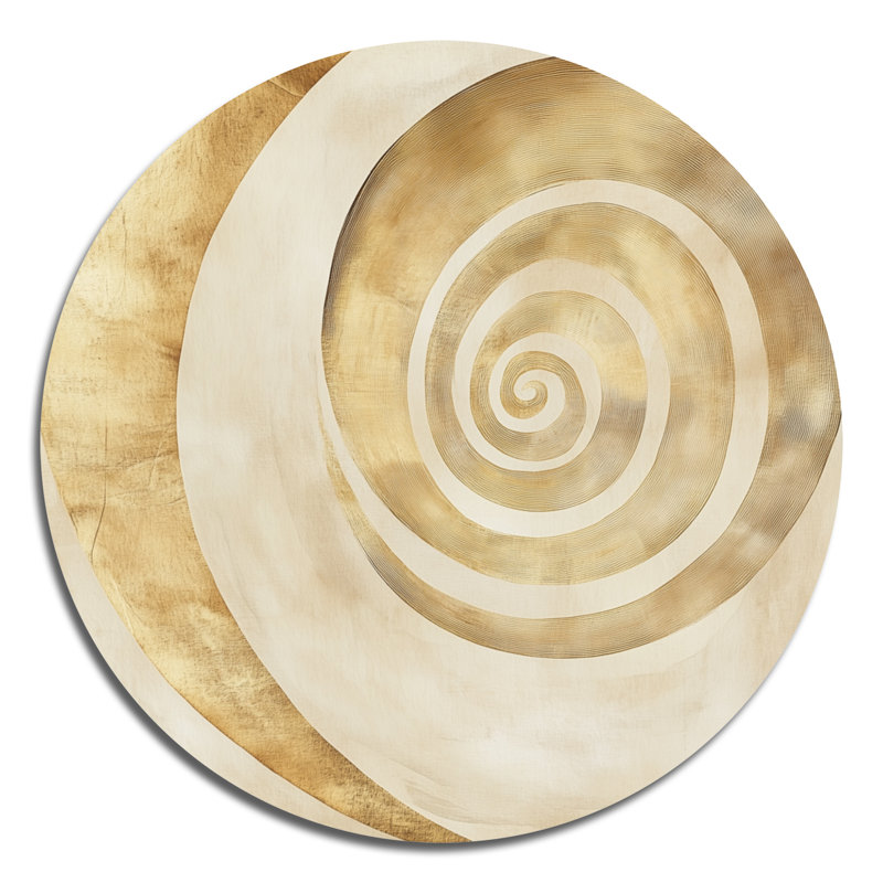 Jadarrian - Décoration murale ronde en métal à spirales abstraites, L 36 po x H 36 po