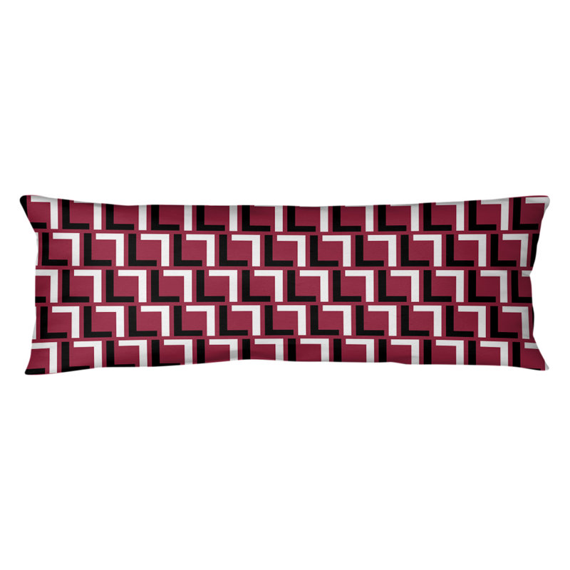 Polyester Medium Pillow, Polyester, Red/Black/White